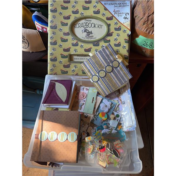 Scrapbooking Supplies With Storage Stand