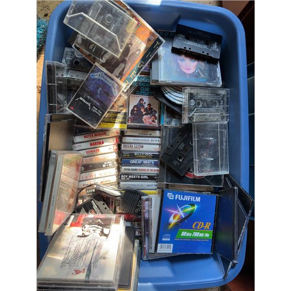 Lot Cassette Tapes and Blank CDs