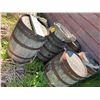 Image 2 : 5 Wooden Barrels With Iron Hoops