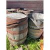 Image 2 : 7 Wooden Barrels with Metal Bands