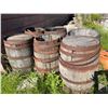 Image 3 : 7 Wooden Barrels with Metal Bands
