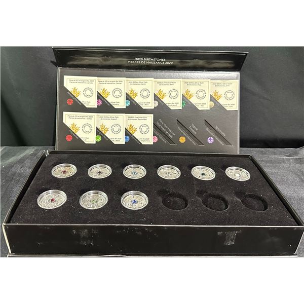 2020 Royal Canadian Mint Birthstones 5 Dollar Silver Coin Set (9/12)
