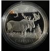 Image 4 : 2004 Canada $5 Majestic Moose Silver Coin & Stamp Set in Wood Case