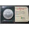 Image 1 : 2002 Silver American Eagle 1oz Uncirculated Coin in Littleton Holder