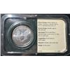 Image 2 : 2002 Silver American Eagle 1oz Uncirculated Coin in Littleton Holder