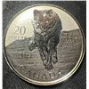 Image 3 : 2013 Canada $20 Fine Silver Wolf Coin, 7.96g, 27mm