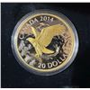 Image 3 : 2014 Canada $20 Fine Silver Perched Bald Eagle Coin w/Box & COA