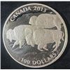 Image 3 : 2013 Canada $100 Fine Silver Coin – Bison Stampede, 31.60g