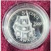 Image 2 : 2000 Royal Canadian Mint Les Voltigeurs de Québec Silver 5 Cent Coin
