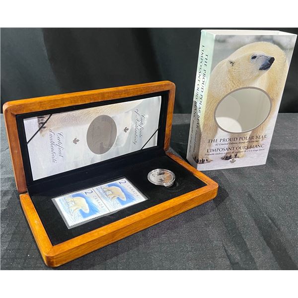 2004 Royal Canadian Mint $2 Polar Bear Coin & Stamp Set