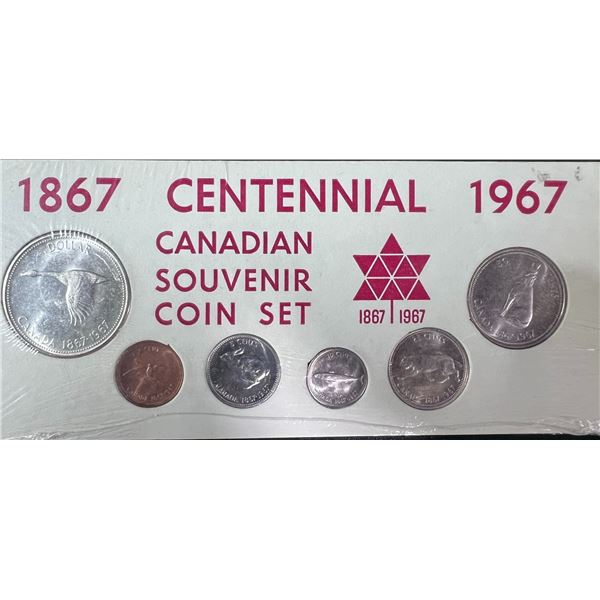 1967 Canadian Centennial Souvenir Coin Set Sealed 80% Silver