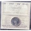 Image 1 : 1948 Canada 10 Cent ICCS MS-63 George VI Certified Coin