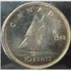 Image 2 : 1948 Canada 10 Cent ICCS MS-63 George VI Certified Coin