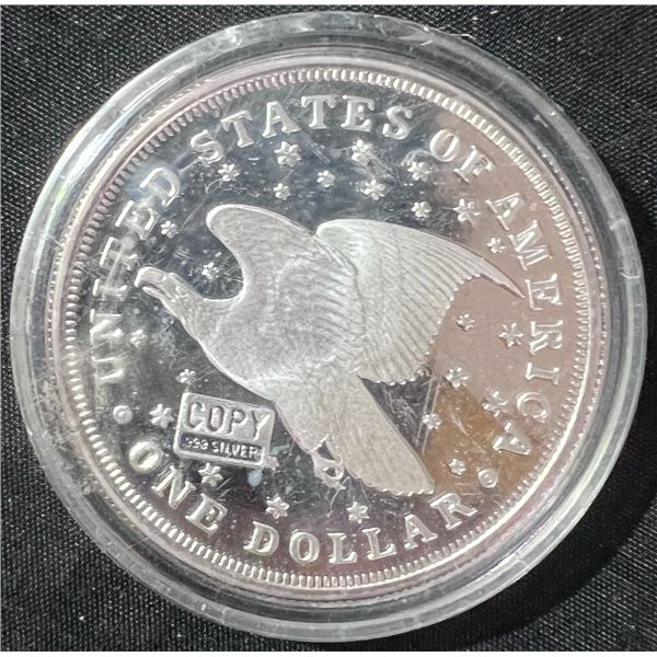 1836 C. Gobrecht Seated Liberty Dollar COPY .999 Silver Round