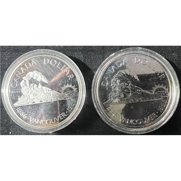 1986 Canada Silver Dollar Coins, Vancouver Centennial