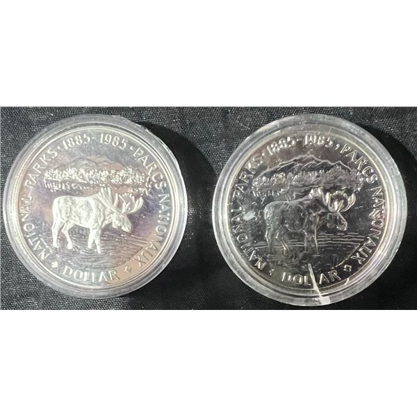 1985 Canadian National Parks 50% Silver Commemorative Dollars