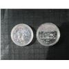 Image 1 : 1980 Polar Bear & 1981 Locomotive 50% Silver Canadian Dollars (2)