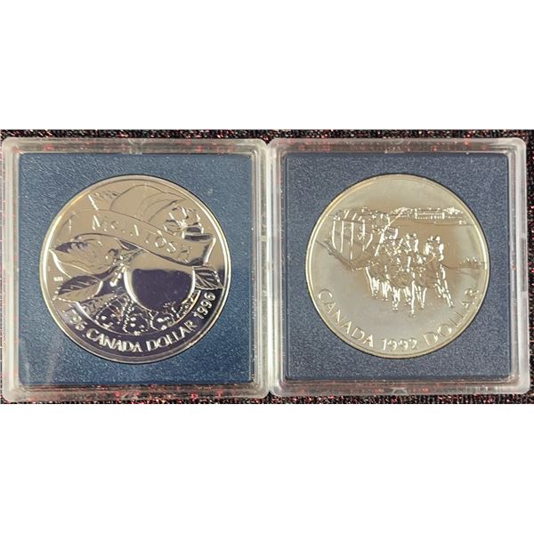 1996 McIntosh and 1992 Canada Dollar Sterling Silver Coins