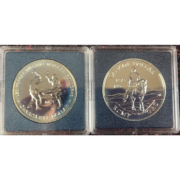 2 Sterling Silver Canadian Dollar Coins, 23.03g Each