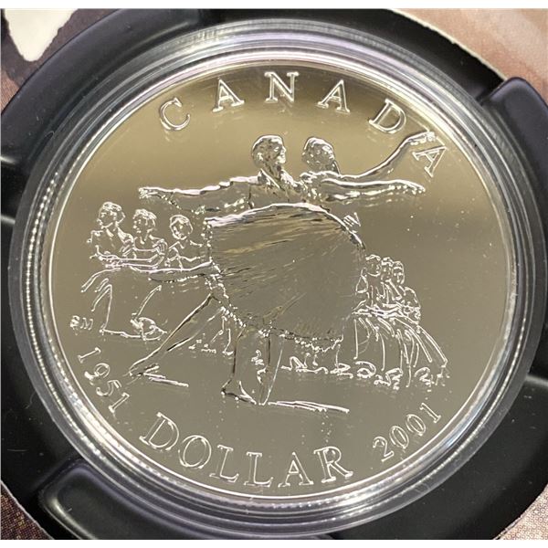 2001 Canada 1951 Dollar National Ballet Silver Proof Coin with Case