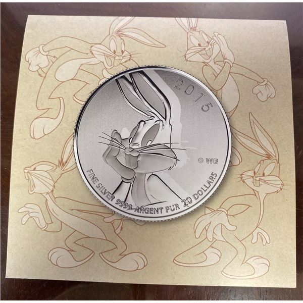 2015 Royal Canadian Mint $20 Fine Silver Bugs Bunny Coin
