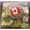 Image 1 : 2015 Royal Canadian Mint $25 Fine Silver Coin with Coloured Flag