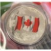 Image 2 : 2015 Royal Canadian Mint $25 Fine Silver Coin with Coloured Flag