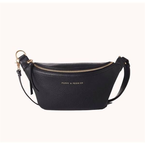 SIRIANO Genuine Leather Sling Bag Black