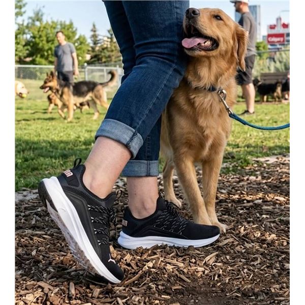 PUMA Black Mesh Athletic Sneakers
