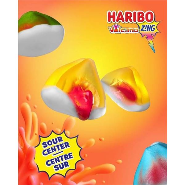 6 Bags Haribo Volcano Zing Gummy Candy 175g
