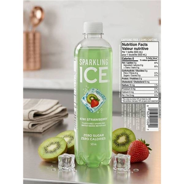 Sparkling Ice Kiwi Strawberry, 12 x 503ml