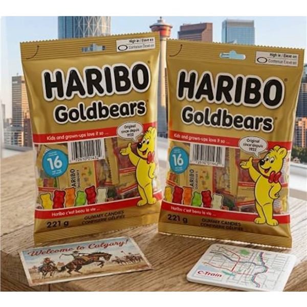 Lot of 2 - 2 Haribo Goldbears 221g Packs