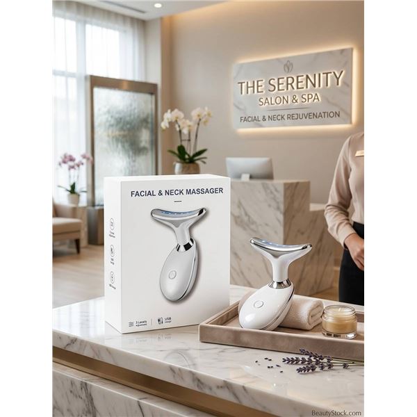 Facial and Neck Massager, 3 Levels, USB charge