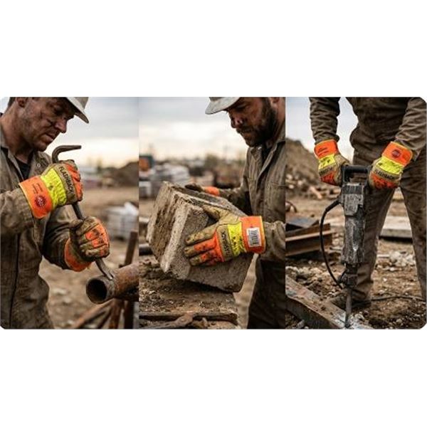 3 Pairs of Watson Flashback Work Gloves - Large