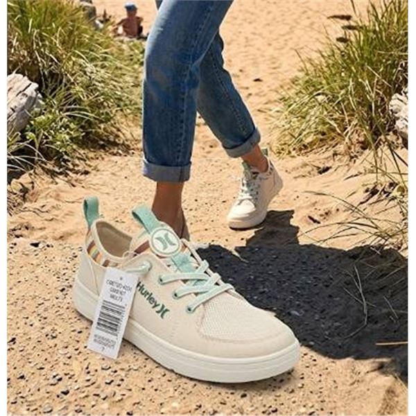 Hurley Beige Green Shoes Size 7