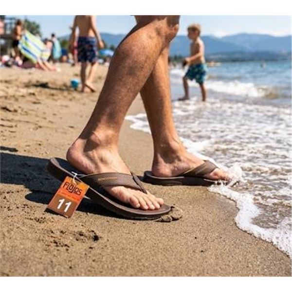 Flojos Men's Flip Flops Size 11 Brown