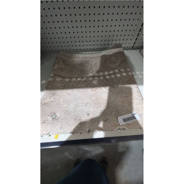 Neutral Woven Rug, Approximately 2x3 Feet