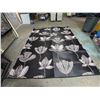 Image 4 : Black and Beige Flower Area Rug, 10ft by 8ft