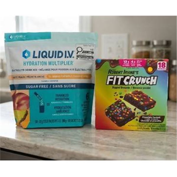 Liquid I.V. Hydration Pack and FITCRUNCH Bars