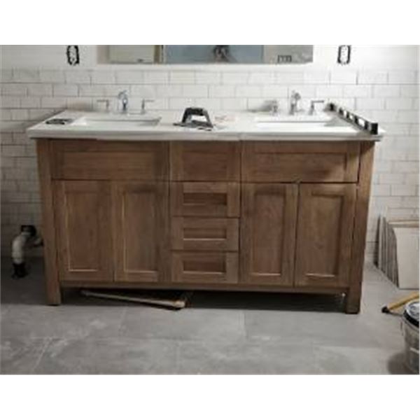 60x20x35 Double Sink Bathroom Vanity