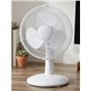 Image 1 : VALU+ 12-Inch White Desk Fan 600 CFM