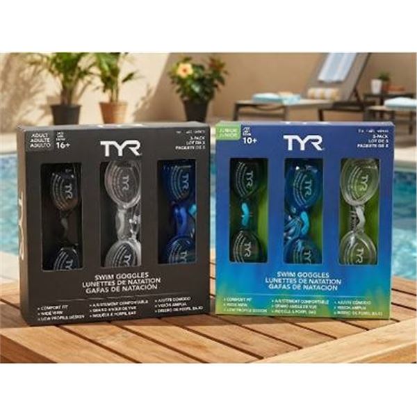TYR Swim Goggles 3-Pack Sets