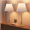 Image 1 : HiseeGo Table Lamps Set Of 2, Gold Finish