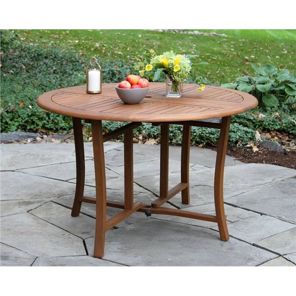Outdoor Interiors 48" Folding EucalyptusTable