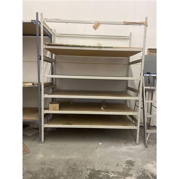 1 Section of Heavy Duty Commercial Racking (3ft x 6ft x 92in) with 5 Shelves