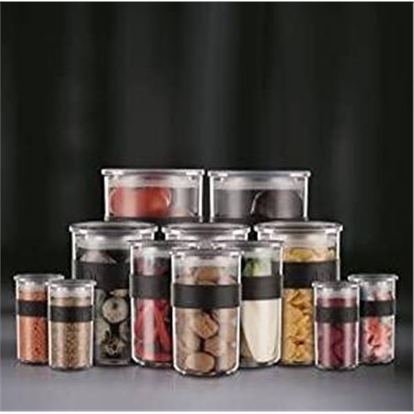 Bodum Presso 12-Piece Clear Storage Jars