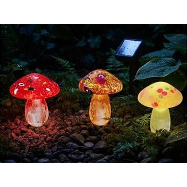InfinityX Glass Mushroom Landscape Lights