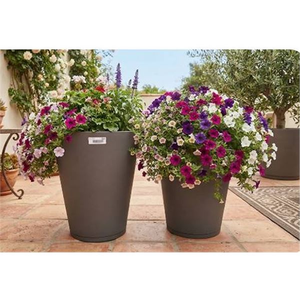 2 Graphite Finish Tall Planters