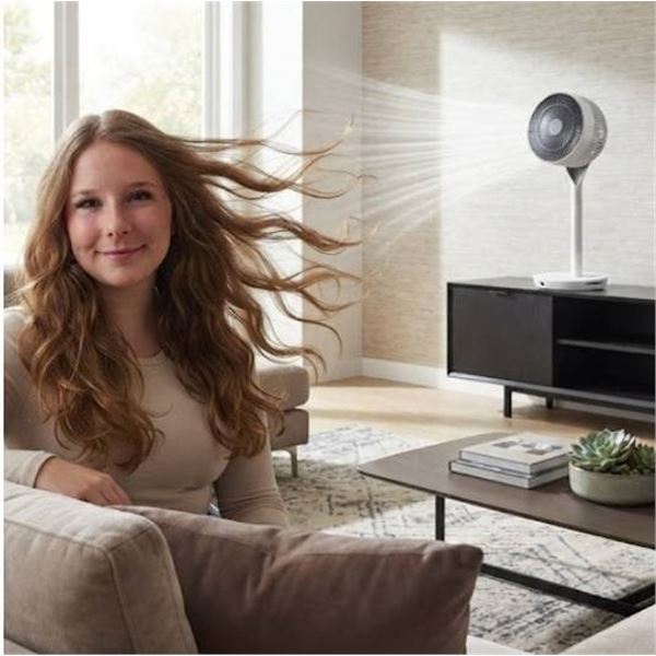WOOZOO 360Â° Pedestal Fan, White