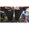 Image 2 : 2 Graphite Finish Tall Planters